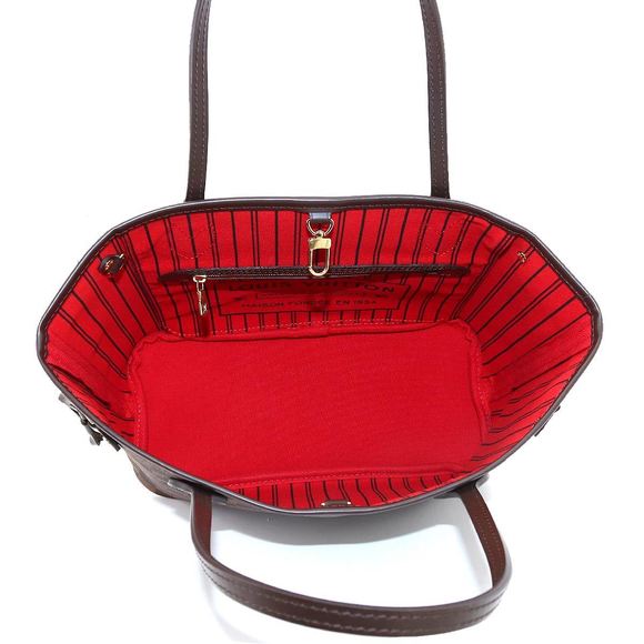 Louis Vuitton Damier Neverfull PM Tote Bag Brown Gold Hardware - Picture 6 of 8